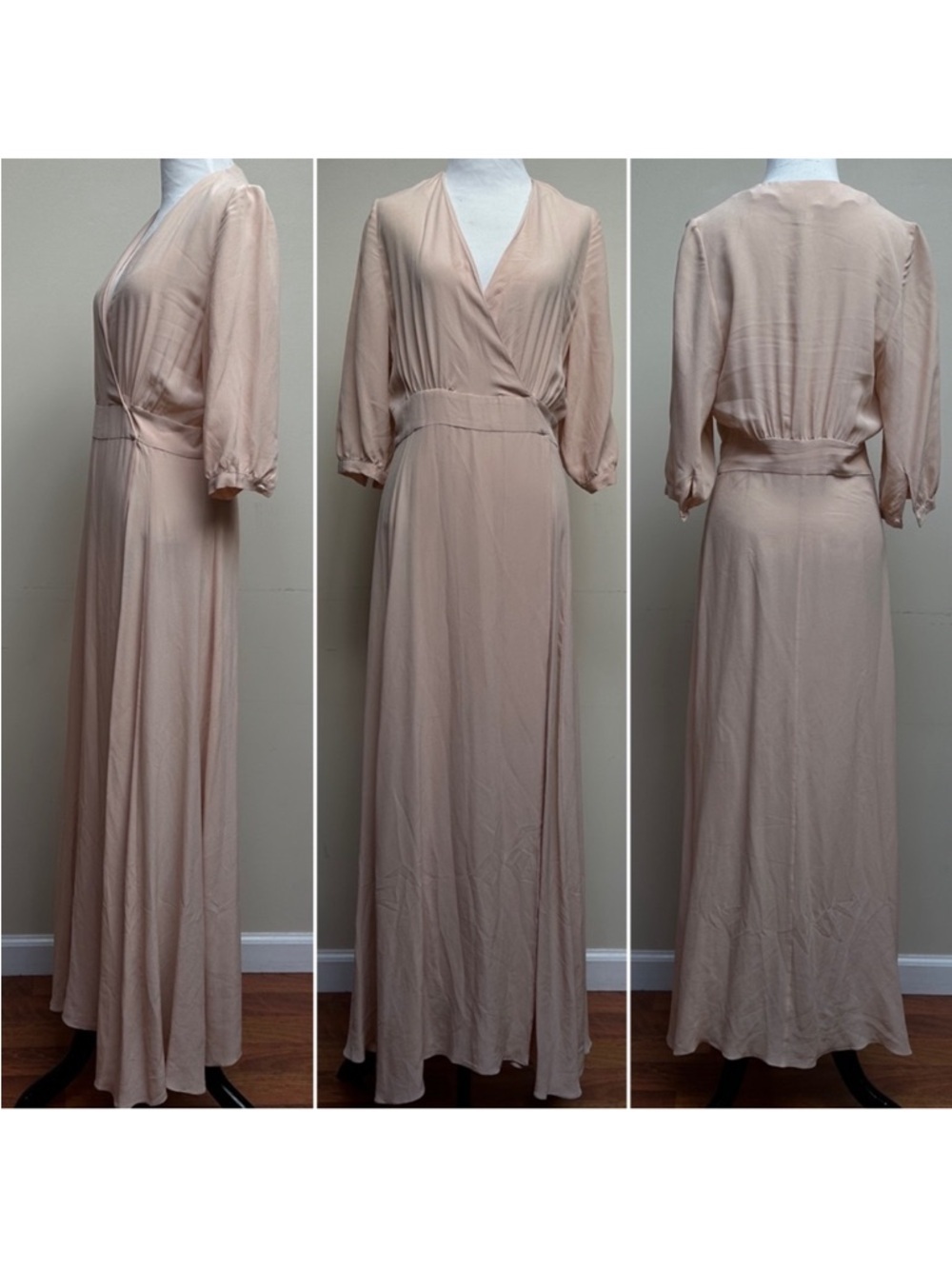 Hansine Athena In Block‎ Silk Maxi Dress Size XS